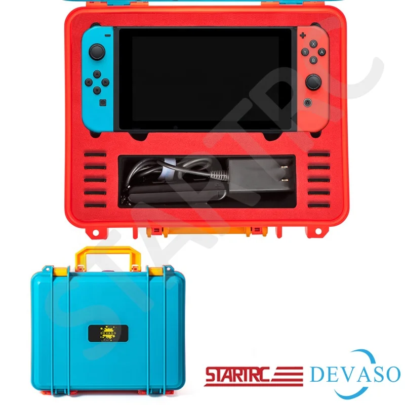 STARTRC DEVASO Deluxe Hard Case Red&Blue game console Pro OLED Model waterproof Carrying Case Nintendo Switch Game Accessories
