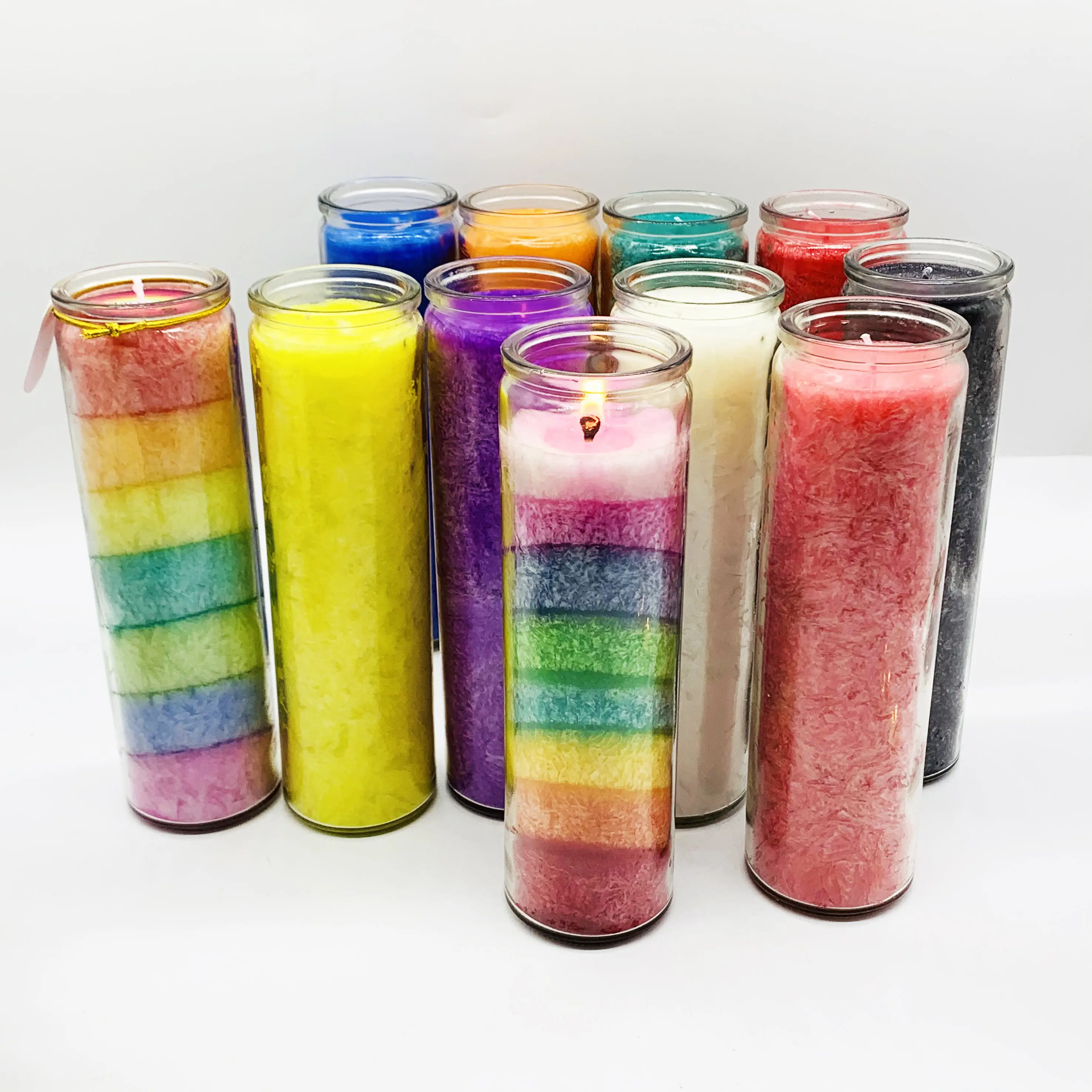 Novelties for Parties Spiritual jewish funeral memorial candle custom glass jar white religious spiritual 7day candles wholesale