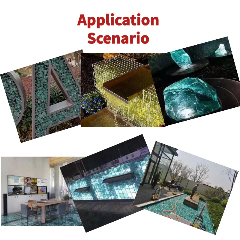 landscape burnishing landscaping decorative glass rocks rock glass glitter For Landscaping and gabion decorative
