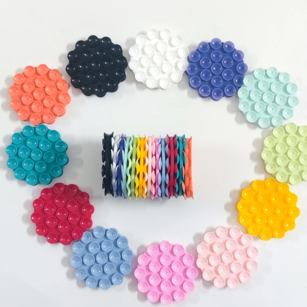 New wholesale silicone phone wallet case double side silicone suction pad for mobile phone houseware