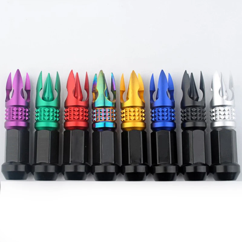 jdm Red Bullet Style Steel Wheel Lug Nuts For Wheel Rim M12X1.5 M12x1.25mm