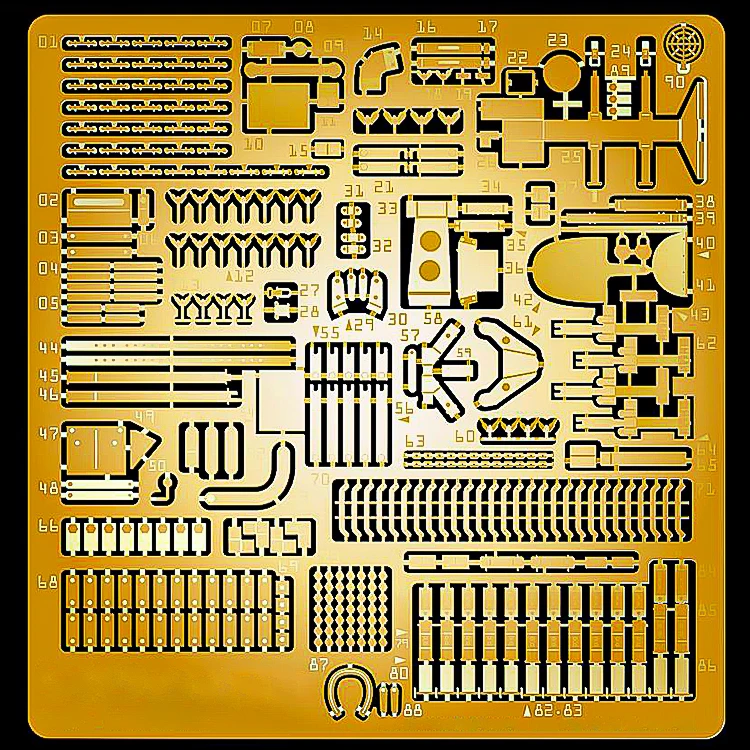 Custom etching service is available for photo etched parts on model with a thickness of 0.2 0.3 0.5mm brass etched