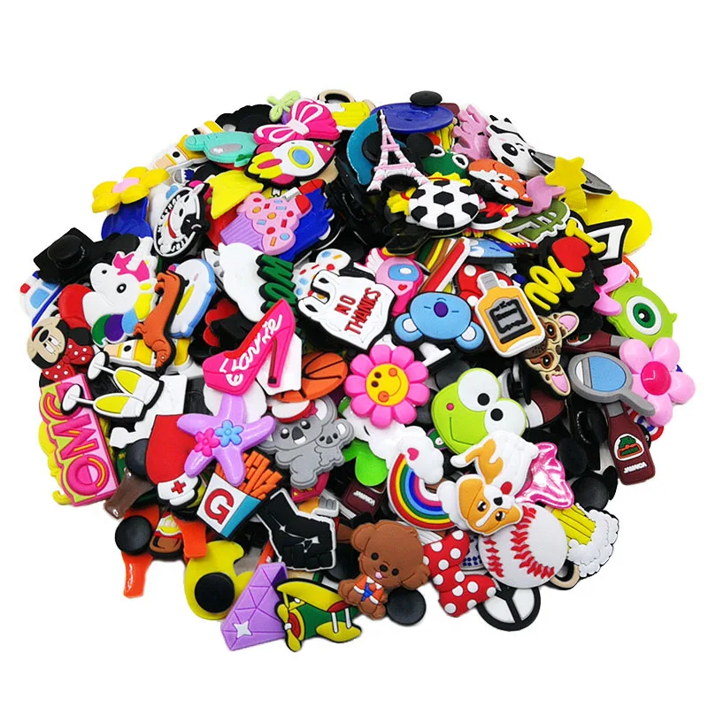 2024 Wholesale cartoon Shoe flowers charms factory designer customized pvc charms bling 50 sets accessories Shoe flowers charms