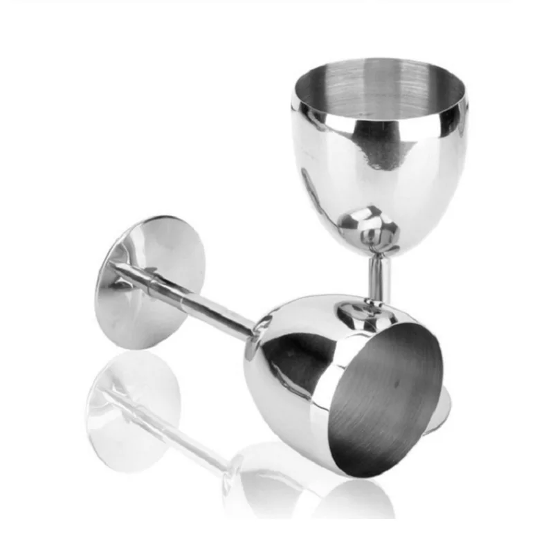 Stainless Steel Drinking Cups Wine Glass Steel Goblet