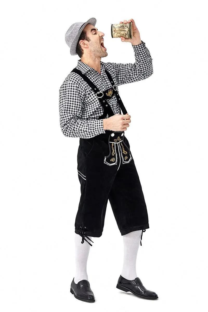 Мужской костюм Lderhosen Oktoberfest Octoberfest баварское немецкое пиво с Баварской шляпой вечеринка