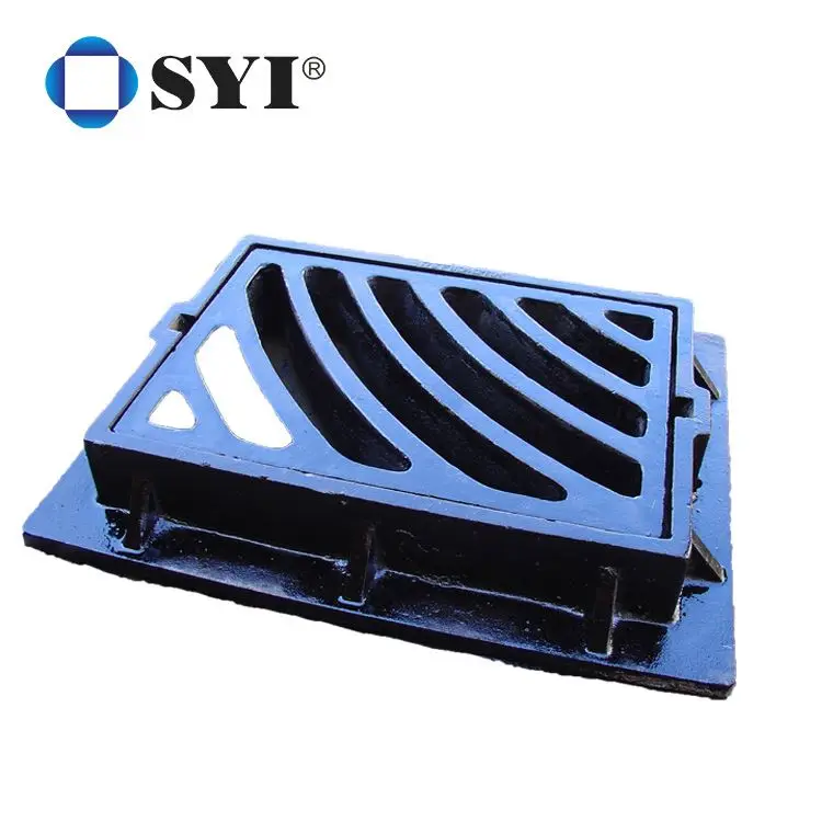 SYI Custom Heavy Duty Rainwater Highways Drainage Drain Iron Cast Metal Gully Grating For Sale