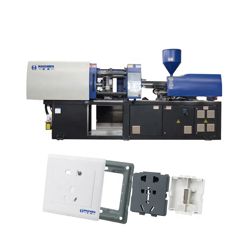 Haichen new design 180 ton plastic wall light touch switch socket making injection molding machine