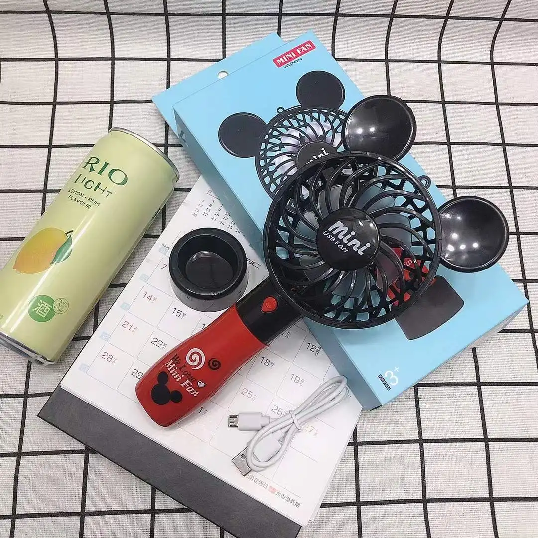 Портативный Симпатичный мини-вентилятор с Микки Минни