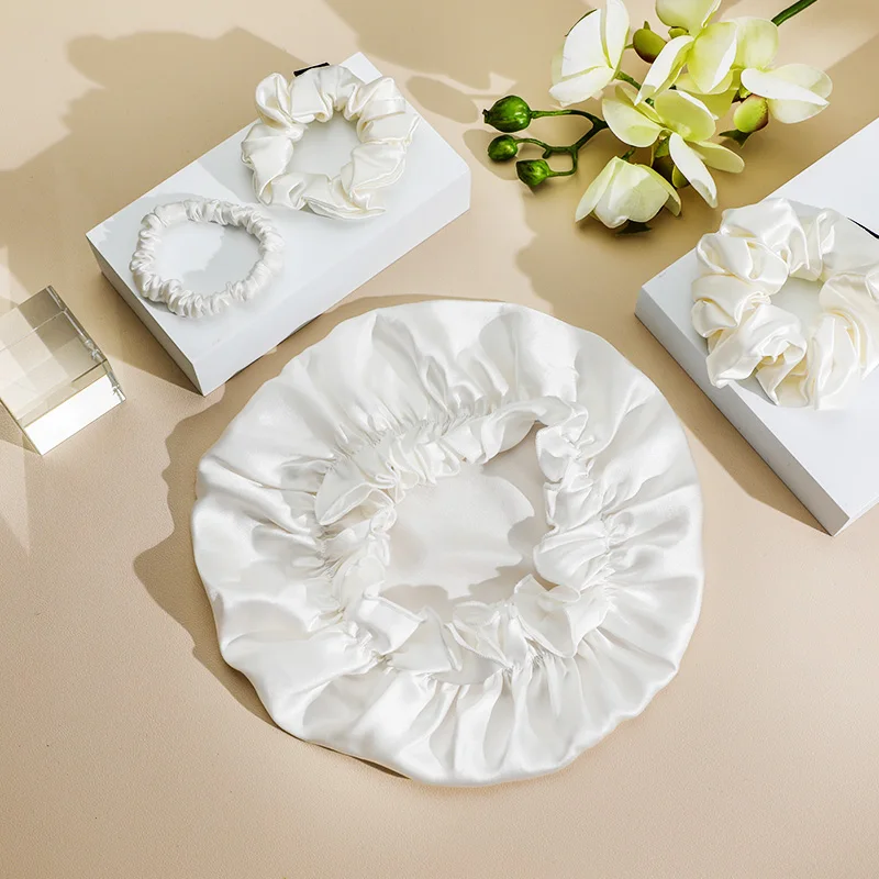 Mulberry Silk Hair Turban Silk Satin Bonnets Women Silk Hair Bonnets