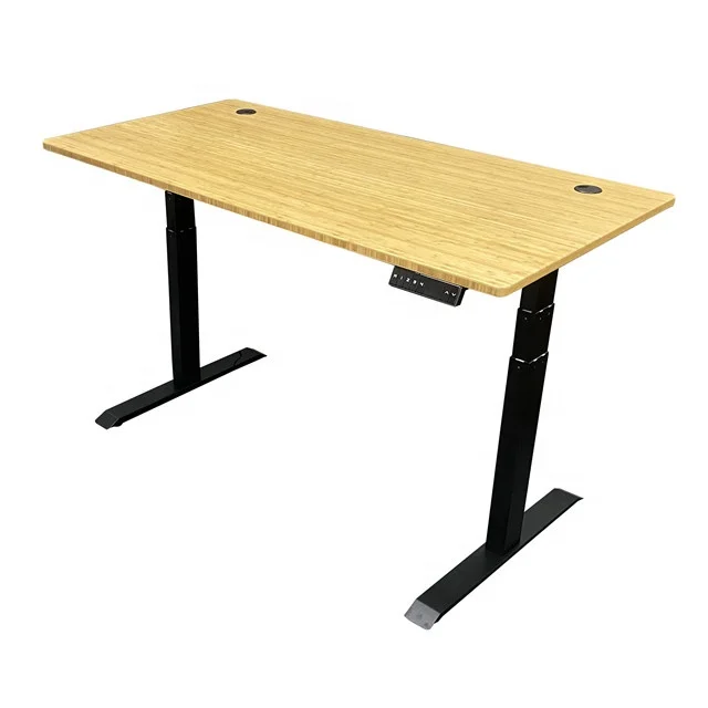 Dual motors three sections 640-1290mm electric height adjustable sit standing up desk