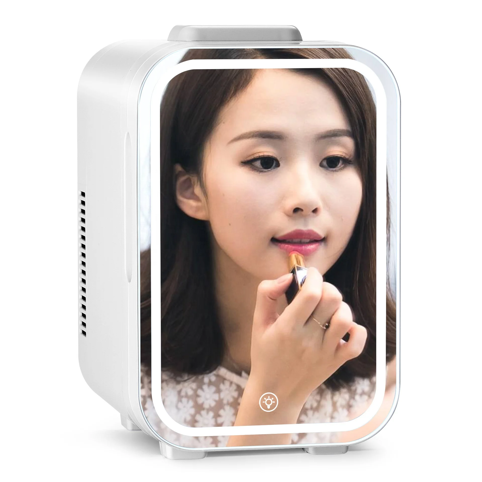 8L 4L Custom small cosmetic beauty skin care makeup 12v refrigerator mini skincare fridge with mirror