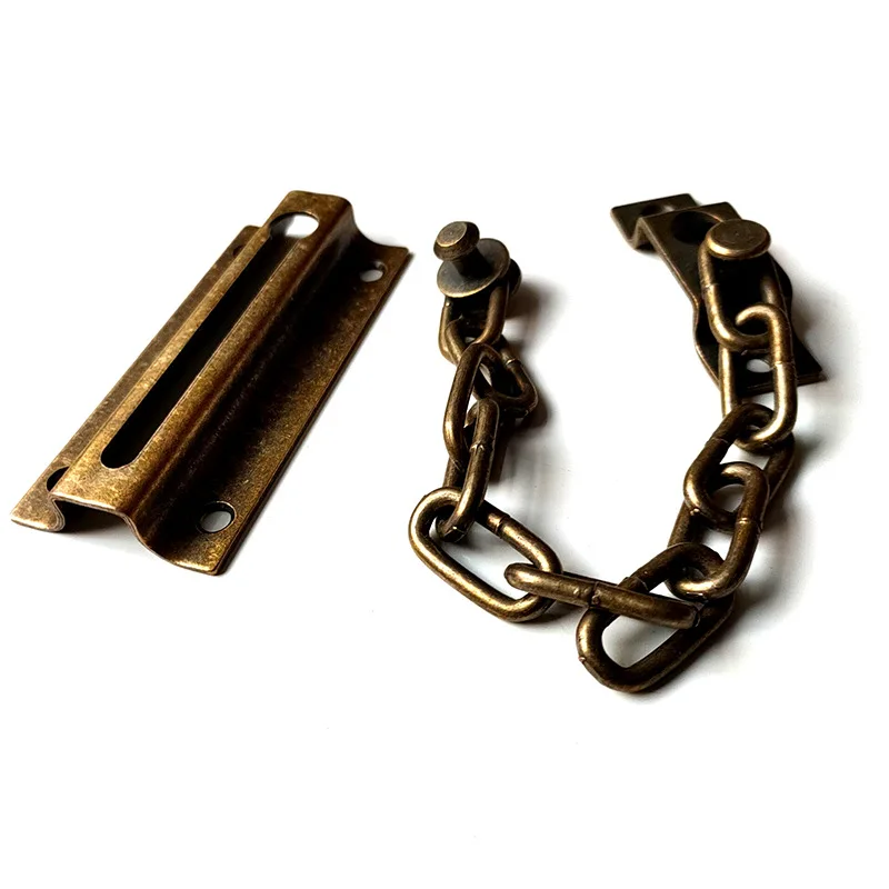 Brass Design Door Safety Device  Locks Sliding Door Security Door Chain Guards with Latch Lock Entrance