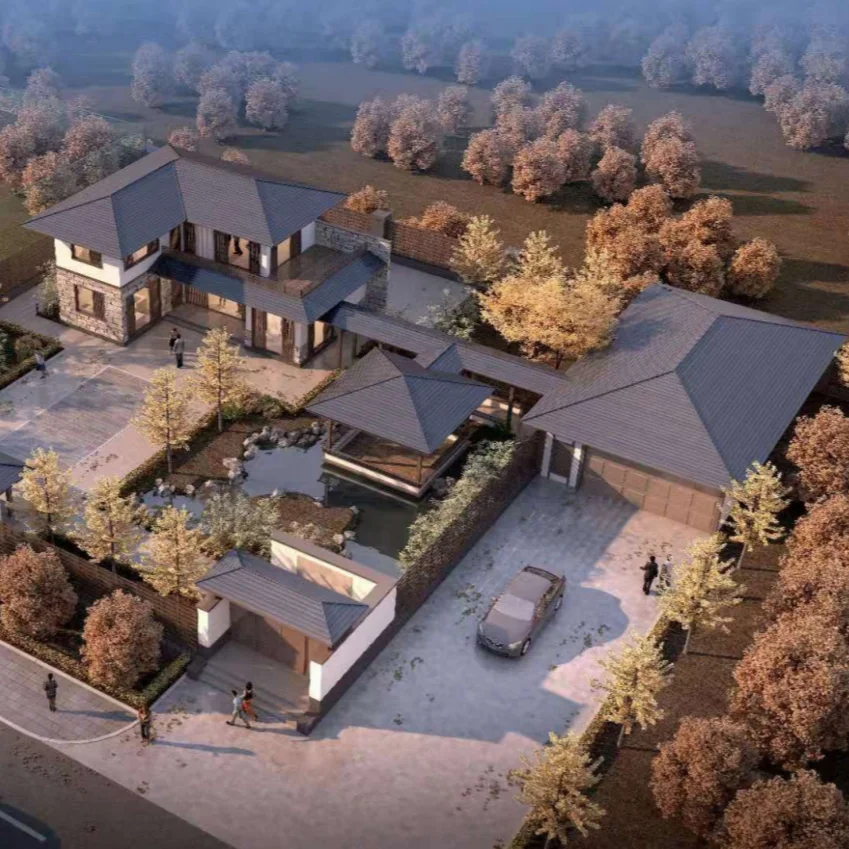 China Manufacture Tang Dynasty Style Prefab House Expandable Container House Wooden Container Home