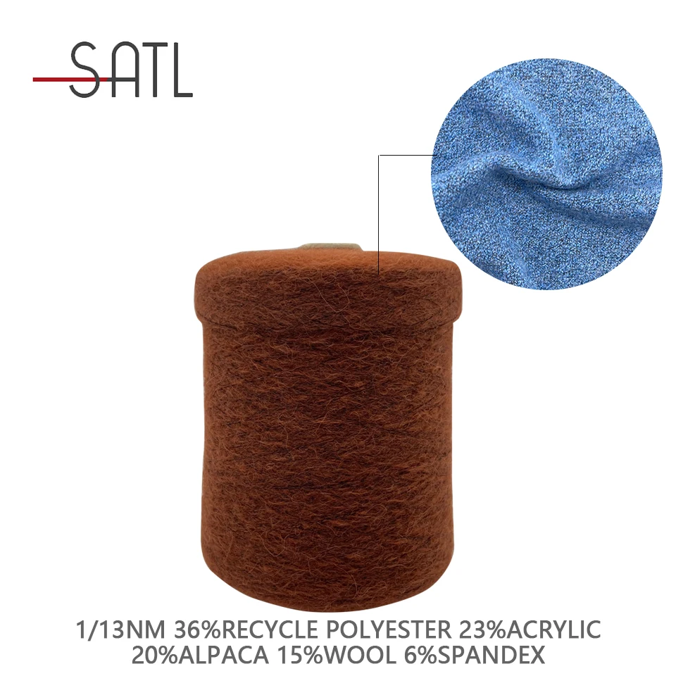 Big Sale High Quality Spinning 1/13nm 36% Recycle Polyester 23% Acrylic 20% Alpaca 15% Wool 6% Spandex Yarn For Sweater