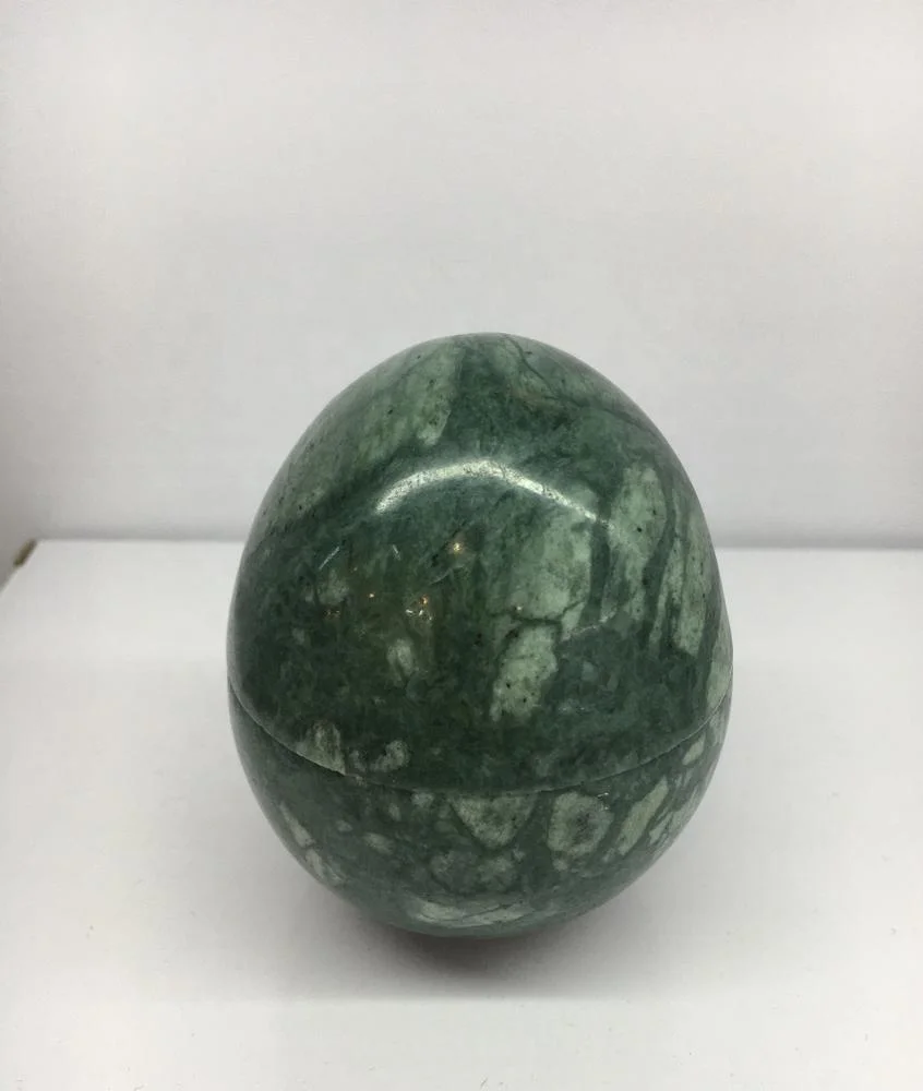 Egg box, marble egg box, natural marble box for jewelry