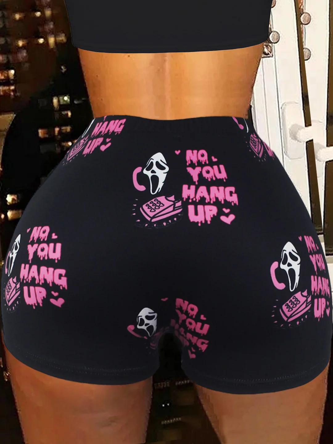 Wholesale Cheapest Printed Plus Size  Women Summer Hot Snack Shorts Candy Sets Snickers Snack Shorts