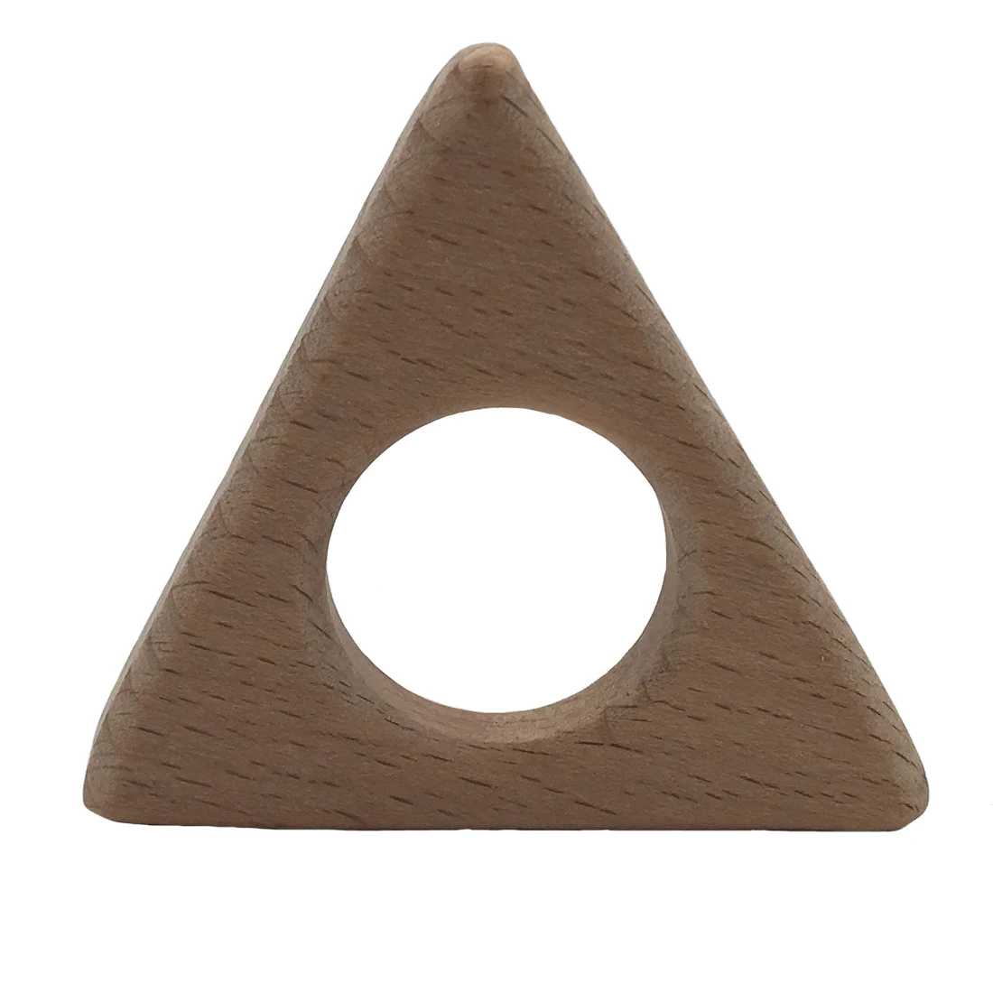 2024 Baby Animal Natural Beech Teething Wooden Beads Toy Baby Teether Gift Rattle Diy Accessories Wood Triangle Crafts