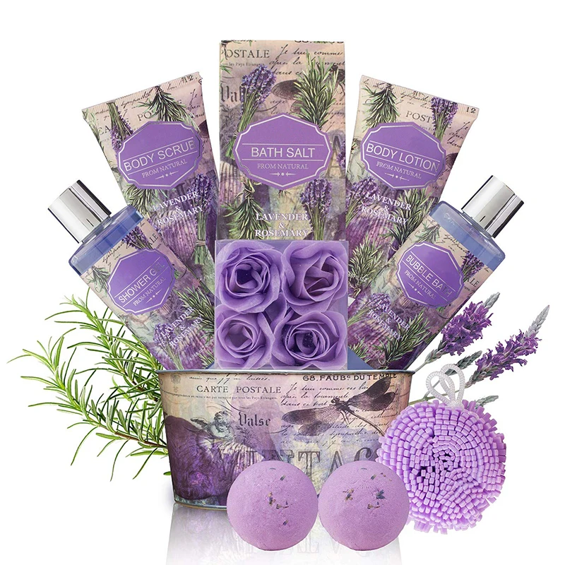 women aromatherapy toilette hamper mothers day family use bath gift set with Perfect Gift Basket