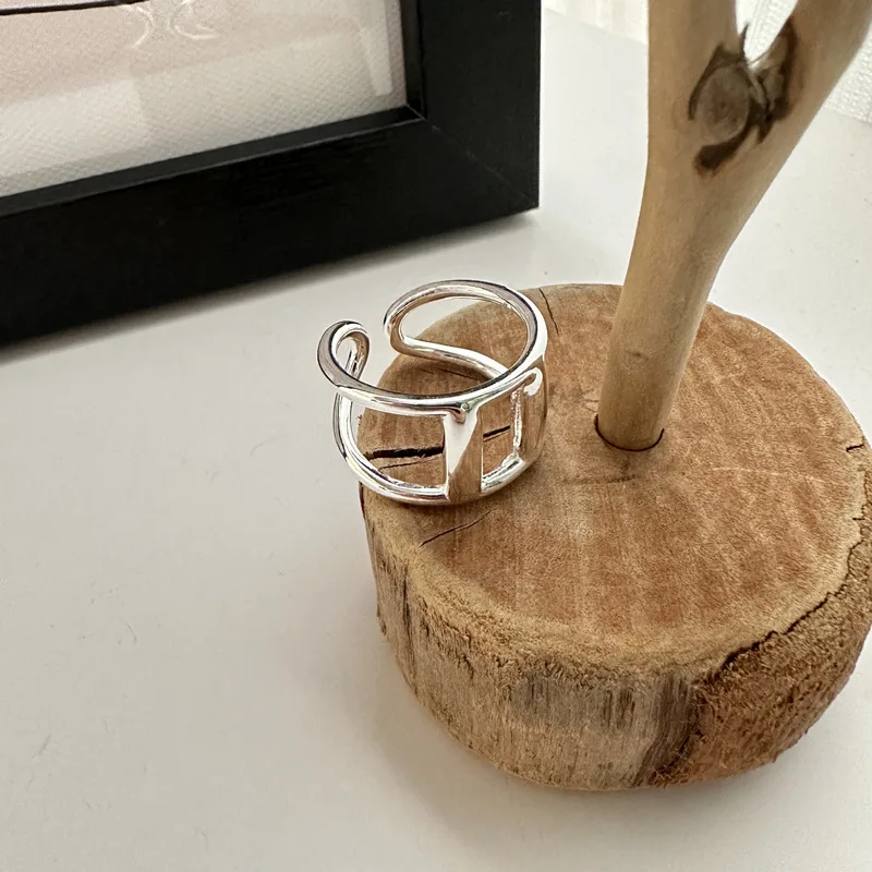 925 sterling silver fashion style ring South Korea fashionable texture ring wholesale
