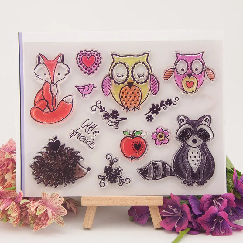 
Animals craft scrapbooking colorful clear stamp 