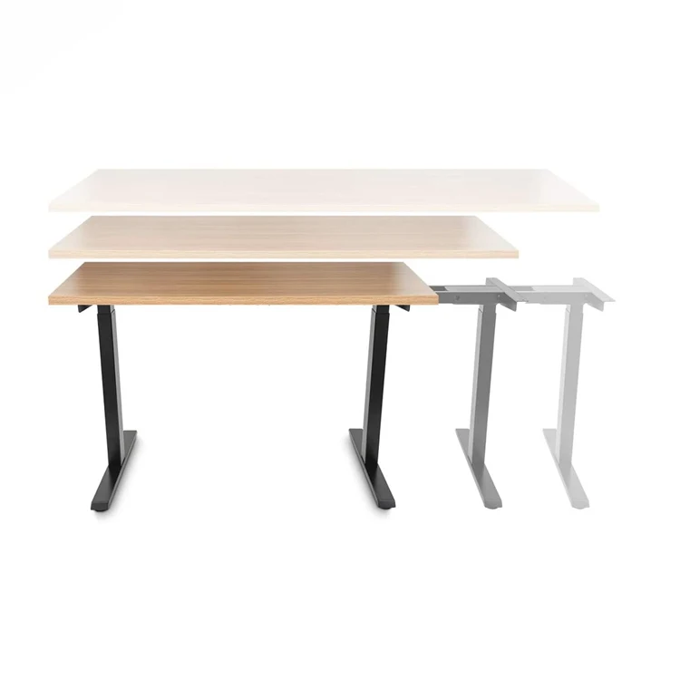 Office Height Adjustable Standing Computer Table Frame Electric Sit To Stand Desk