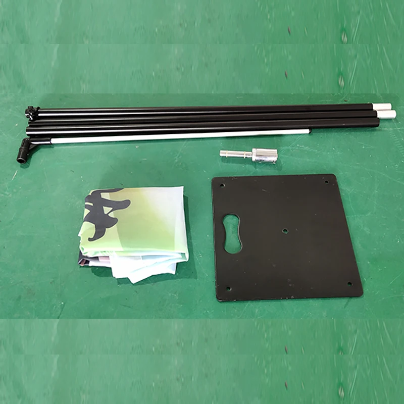 Advertising double sided printing aluminium flagpole rectangle banner beach square flag