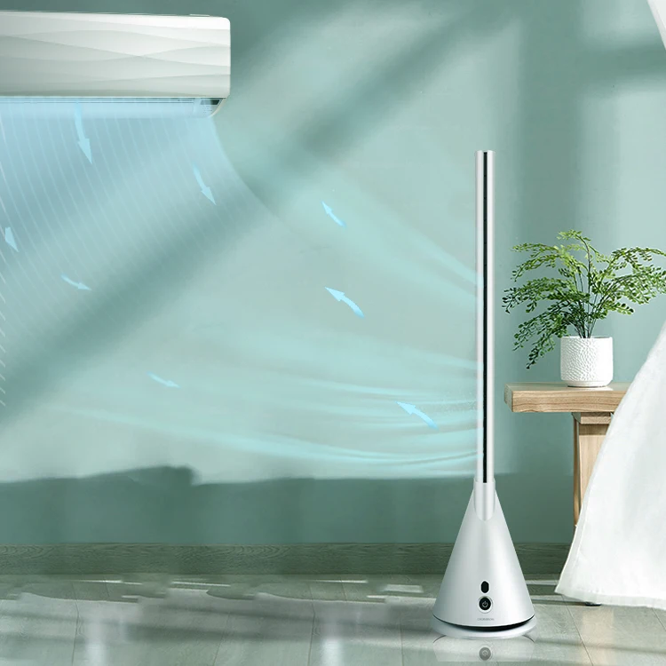 CE ROHS Certification 26W Energy-saving smart fan Durable ABS DC Brushless Ventilation Air Fresh Cool Wind Bladeless Tower Fan