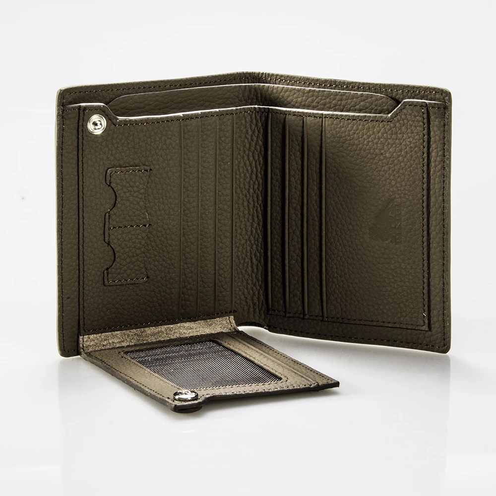 Factory Wholesale RFID Blocking Vintage Trifold  Genuine Leather Wallet