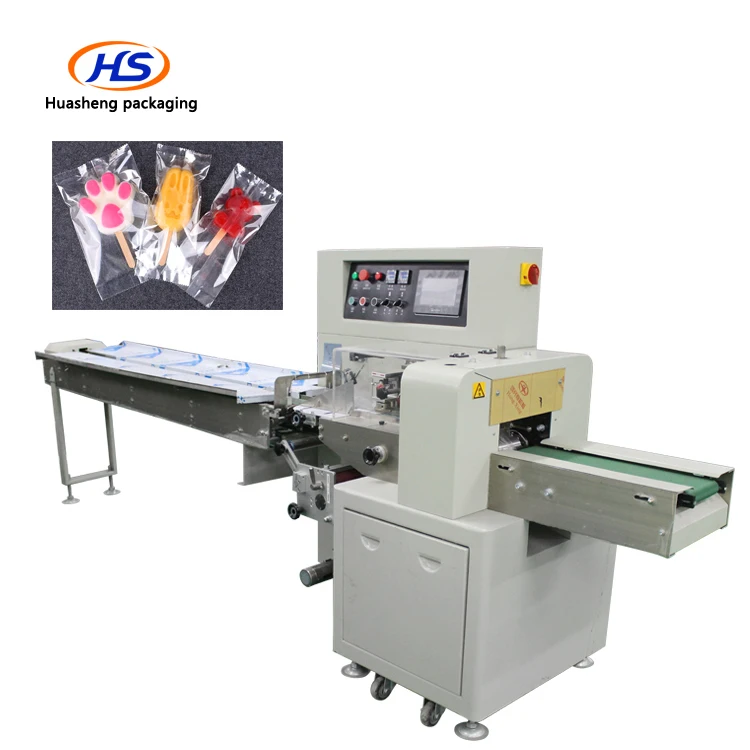 Automatic horizontal  high efficient instant noodle/cakes/snack food  pillow wrappe flow packing machine HS-Z100