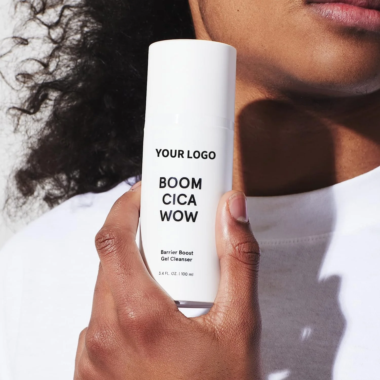 Private label Hyaluronic Acid Face Wash Daily Green Tea Centella Asiatica Facial Gel Cleanser for Men Women