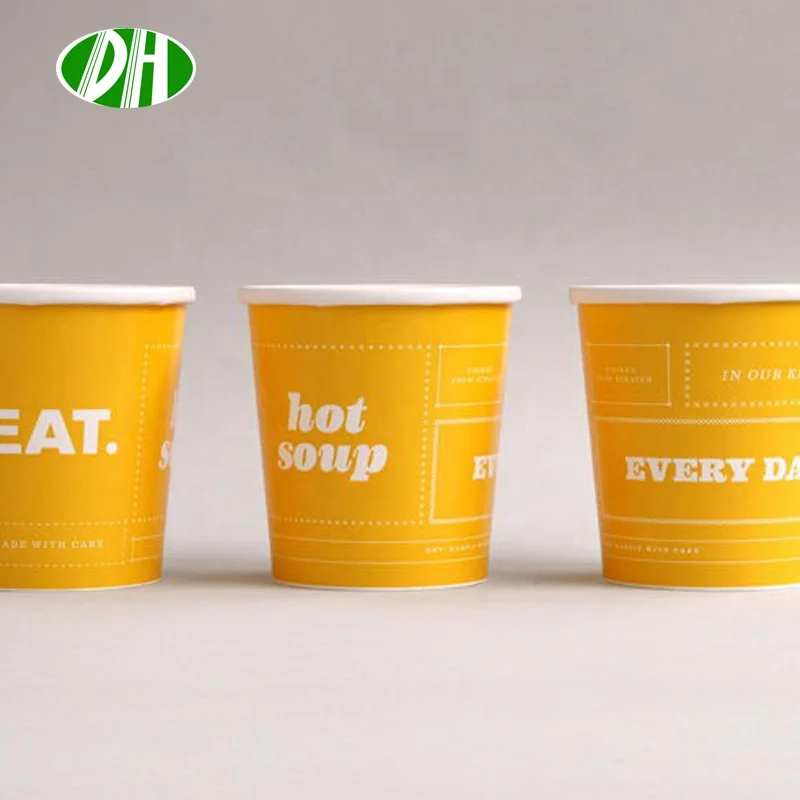 Custom printing Logo disposable single wall paper coffee juice cup with plastic lids for drink