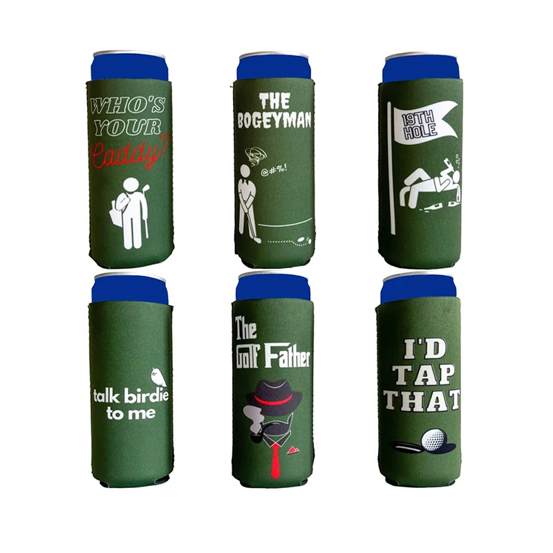 Logo Printed Can Cooler Neoprene Neoprene Tube 375ML Beer Can Cooler Neoprene Stubby Holder