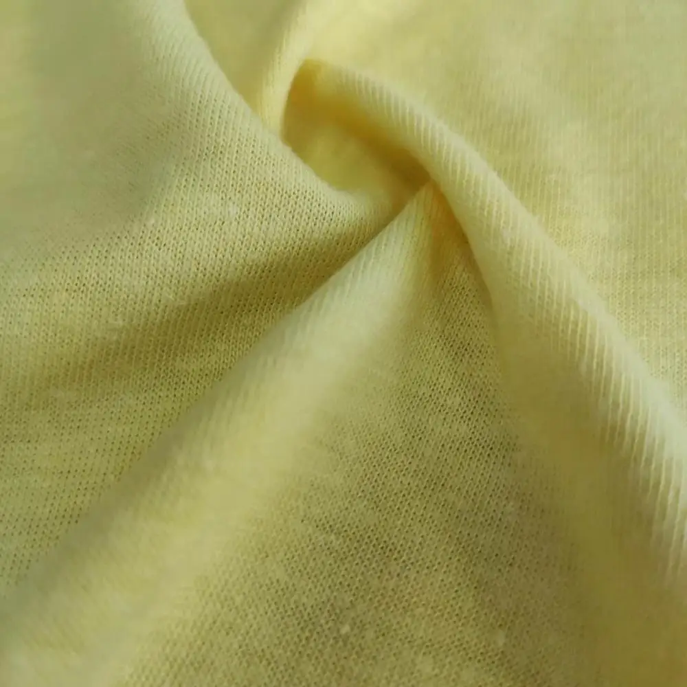 Hemp fabric for t-shirt 70% organic cotton 30% hemp single jersey fabric