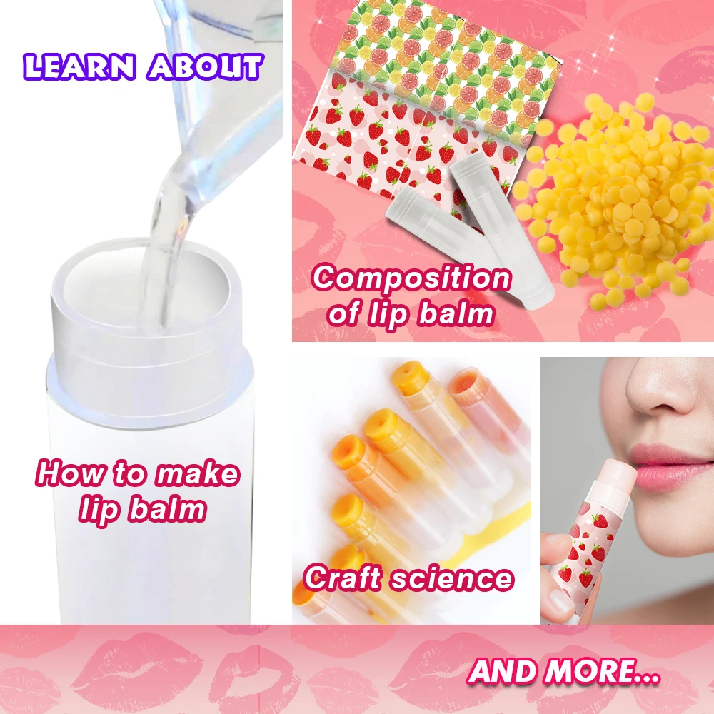 Hot-Selling Stem Learning Toys DIY Educational Science Kits for Kids Girls Makeup Kit Make Your Own Lip Balm Kit
