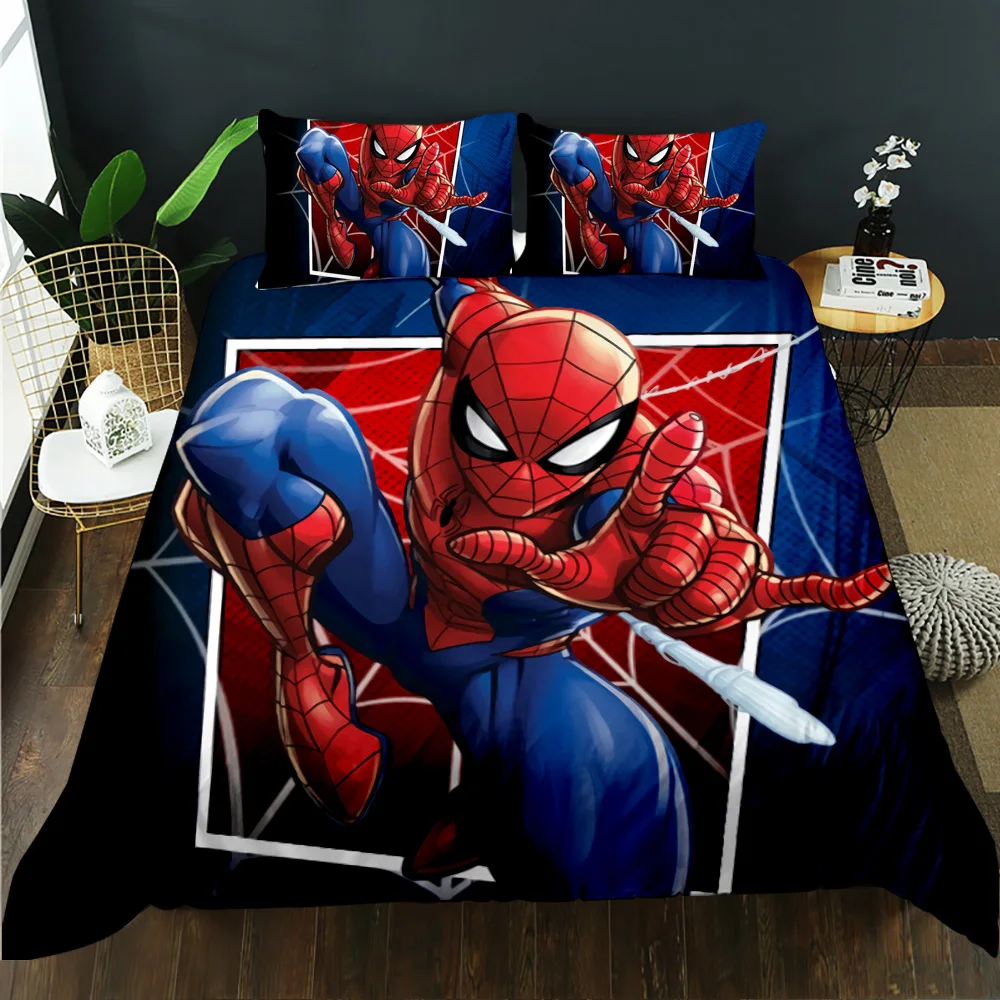 3D Printed Man hero Brushed Microfiber Bedding Sheets Boy Teens Duvet Cover Set