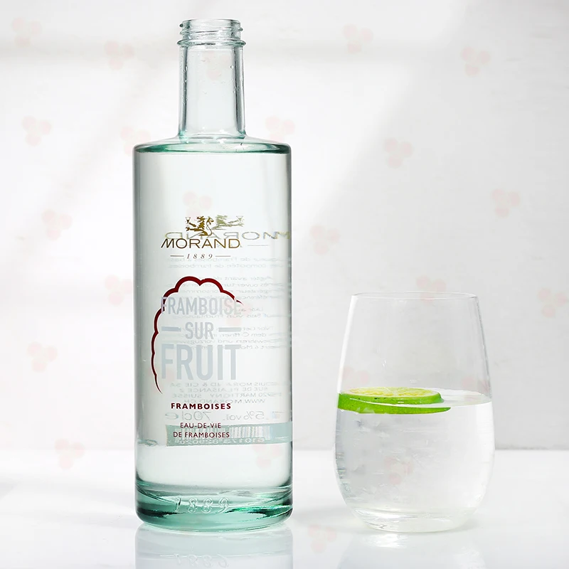 700ml 750ml  Whiskey Spirits Liquor Whiskey Alcohol Tequila Round Glass Bottle With Lid Shrink Wrap Plain top