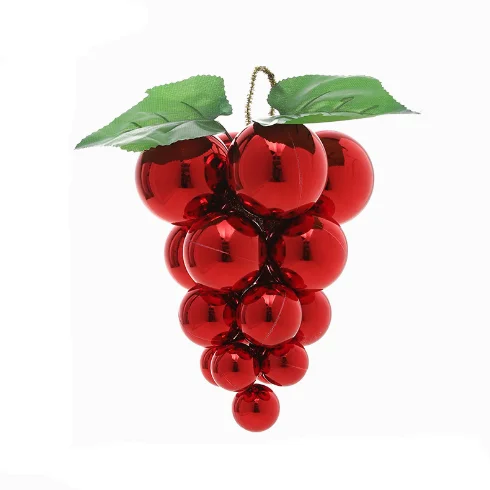 Grape skewers, Christmas tree ornaments, plastic bright light balls, decorative hanging balls, atmosphere scene arrangement