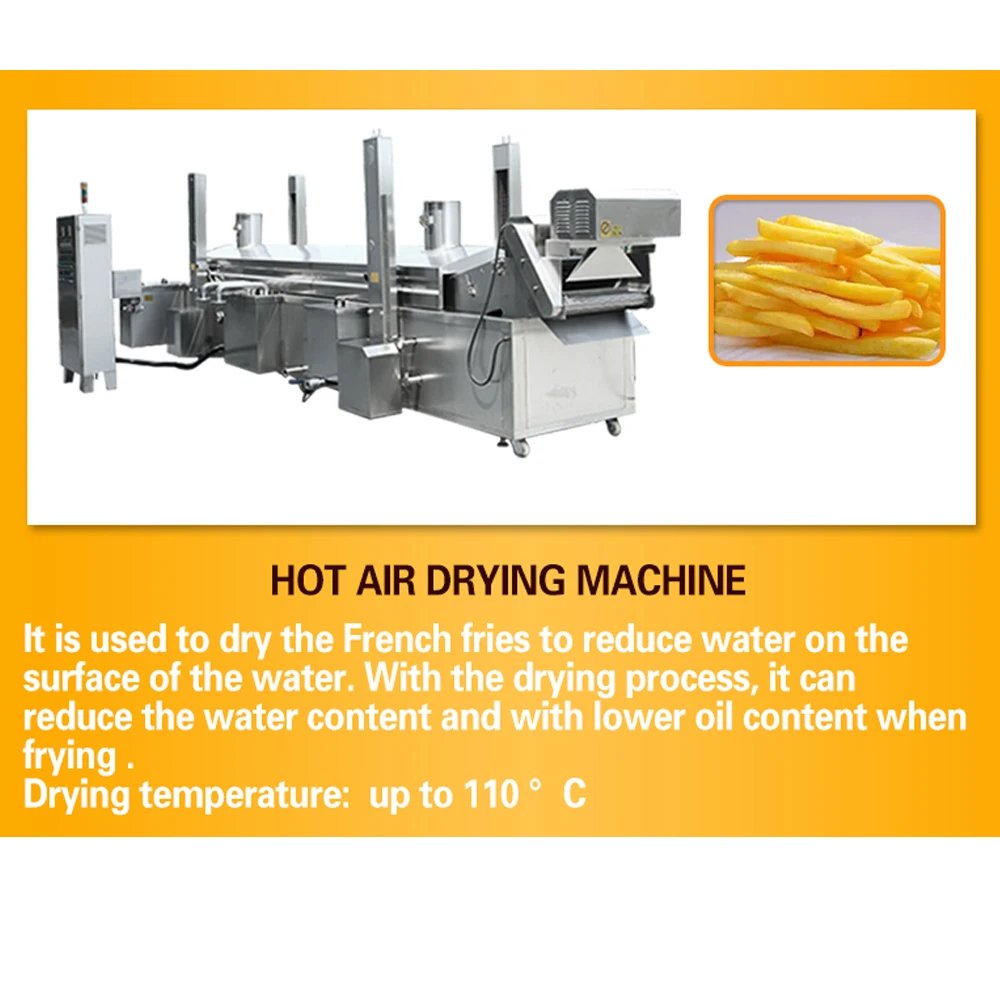 TCA semi automatic steam peeling hydro cutting frozen french fries making machine for production line