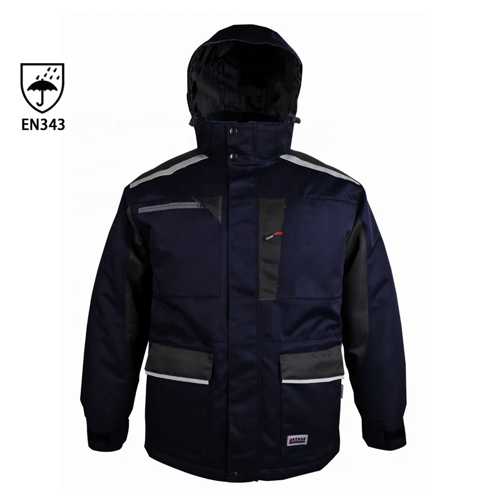 Custom workwear winter bomber pilot waterproof mens parka jacket