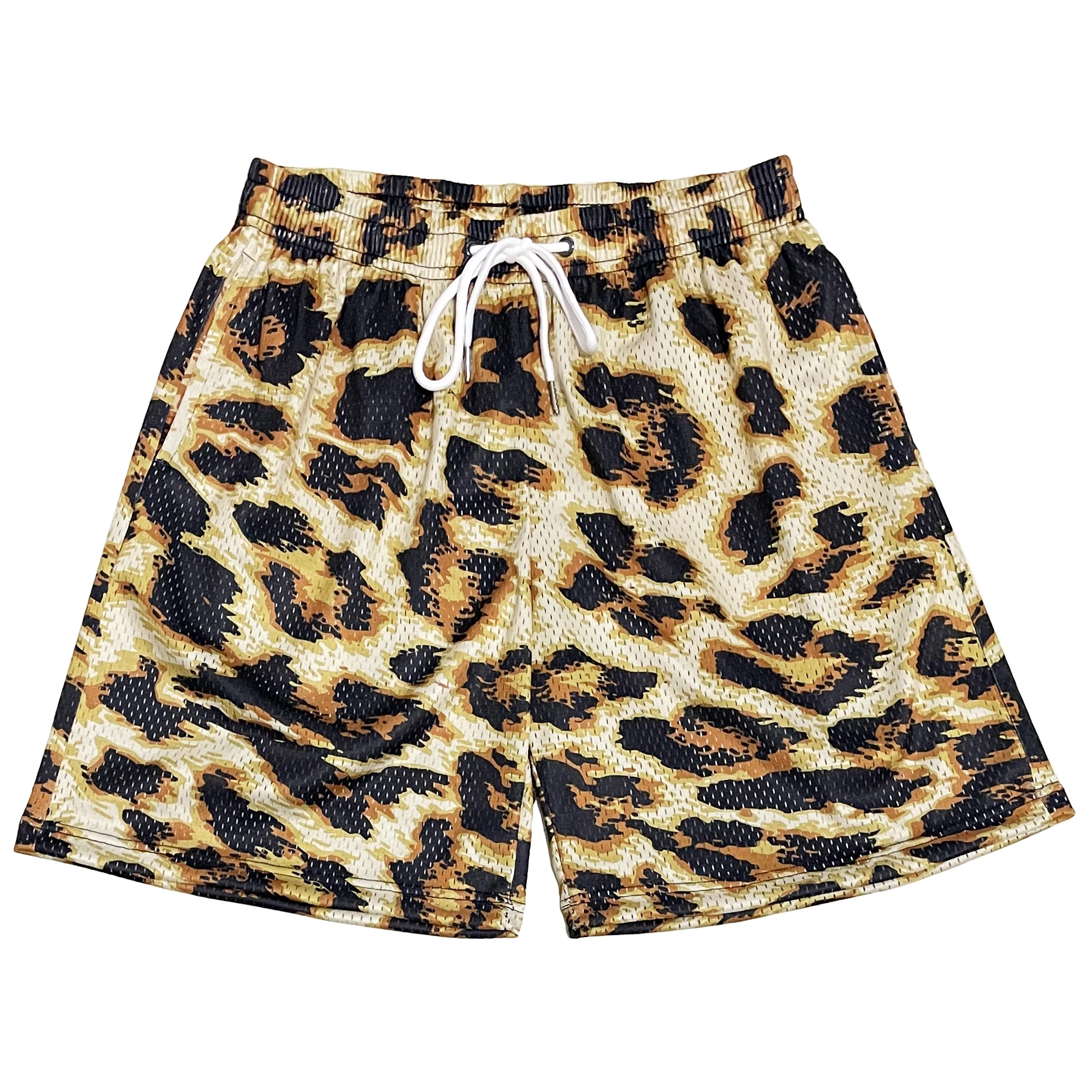 Customizable polyester spandex elastic heavyweight fishnet 7 inch inseam oversized cut and sew beach mens stretchy mesh shorts