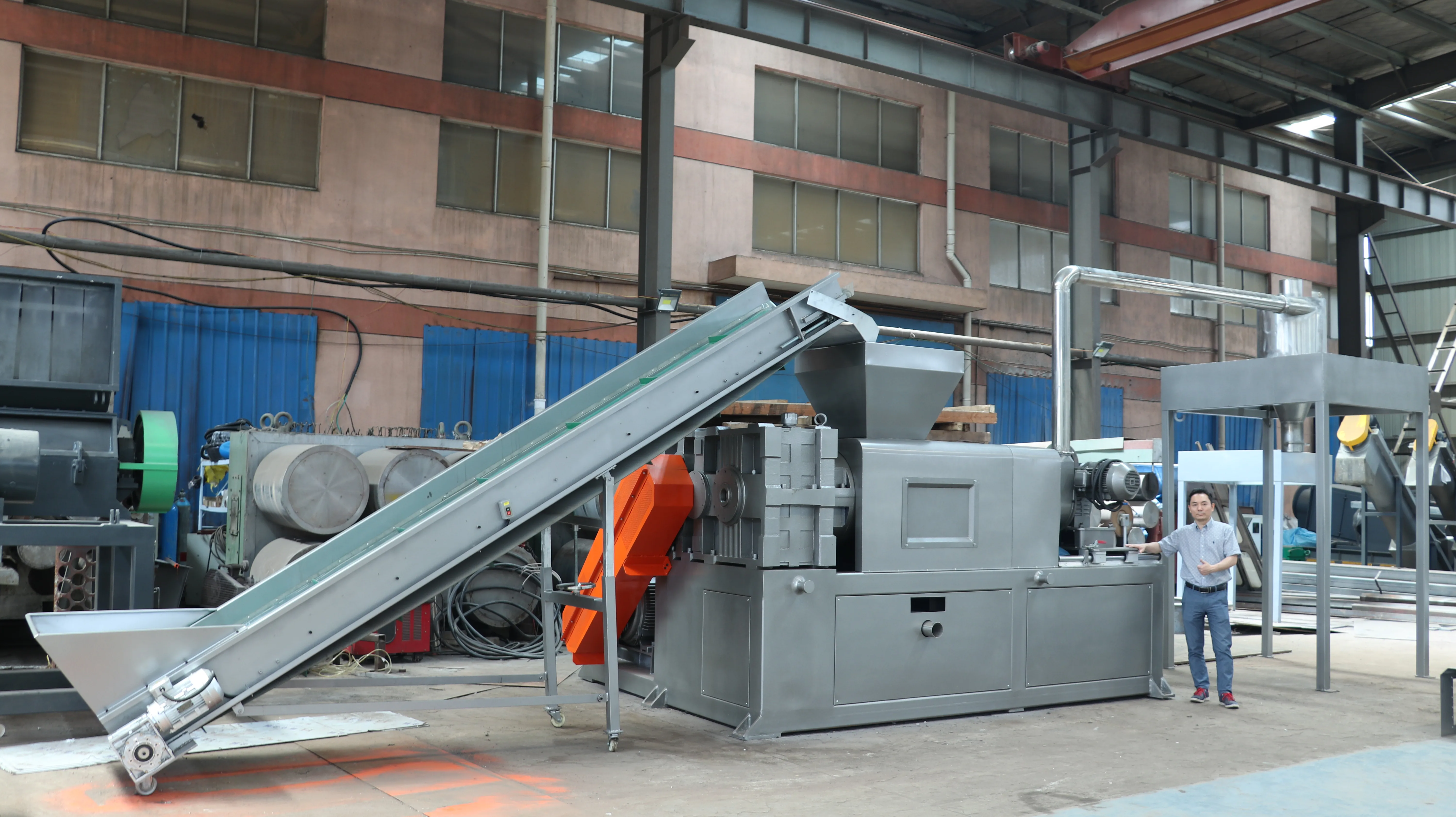 REDSTAR Wet PP/PE Pelletizing Extruder PP/PE Plastic Woven Bag Dryer Film Squeezing Machine