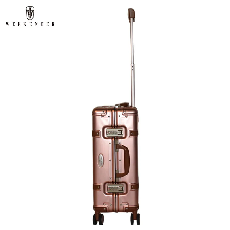 Высокое качество алюминиевый чемодан на колесиках для путешествий сумка для ручной клади чехол костюм чехол