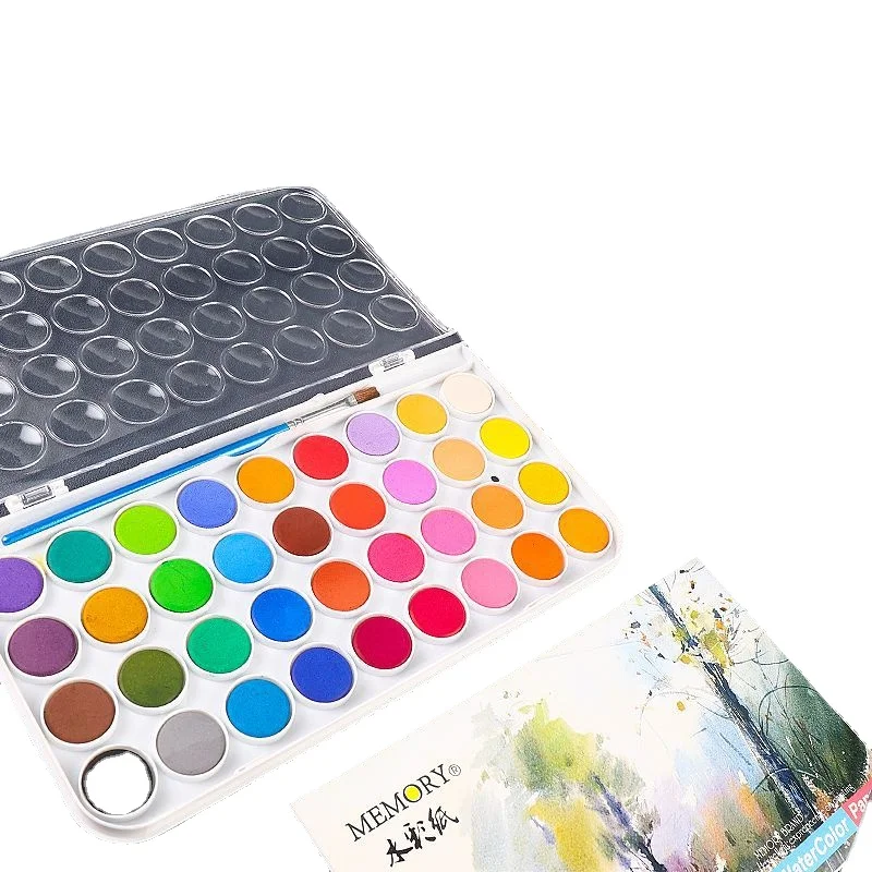 Solid Watercolor Paint Set 24 36 Color Kids Painting Set Clear Solid Powder Manufacturers Wholesale