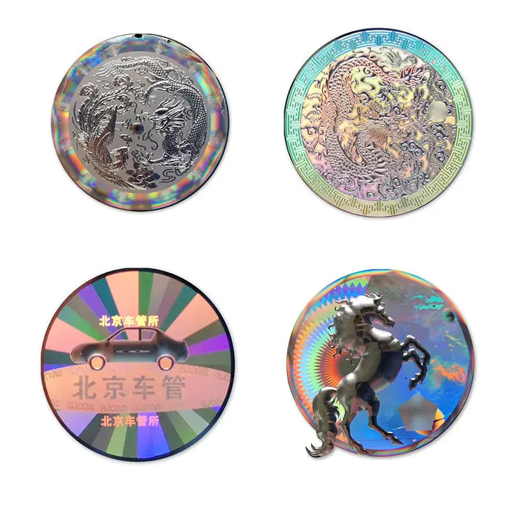 Rainbow Film Vinyl Logo Laser Die Cut Sticker Fancy Design Attractive Printing Adhesive Waterproof Holographic Sticker