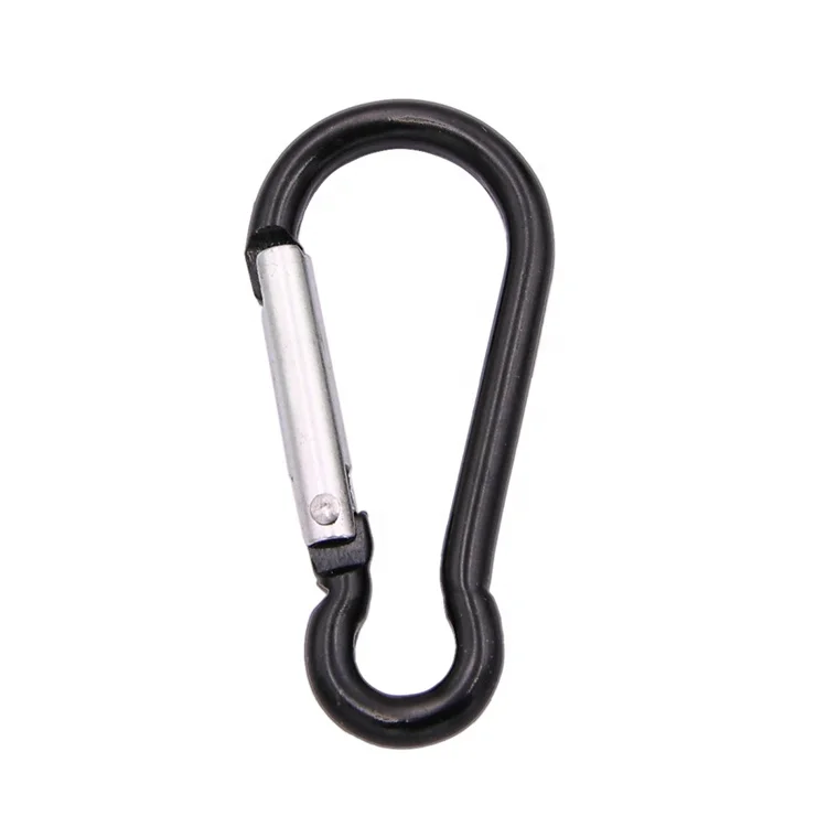 Factory wholesale metal clip bag parts outer door sports water bottle hook 5 cm gourd shape aluminum cheap carabiner keychain