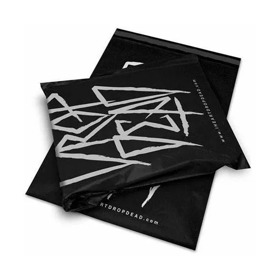 Customized Envelope Mailling Mailer Black Shipping Postage Packaging Plastic  Poly  Bag
