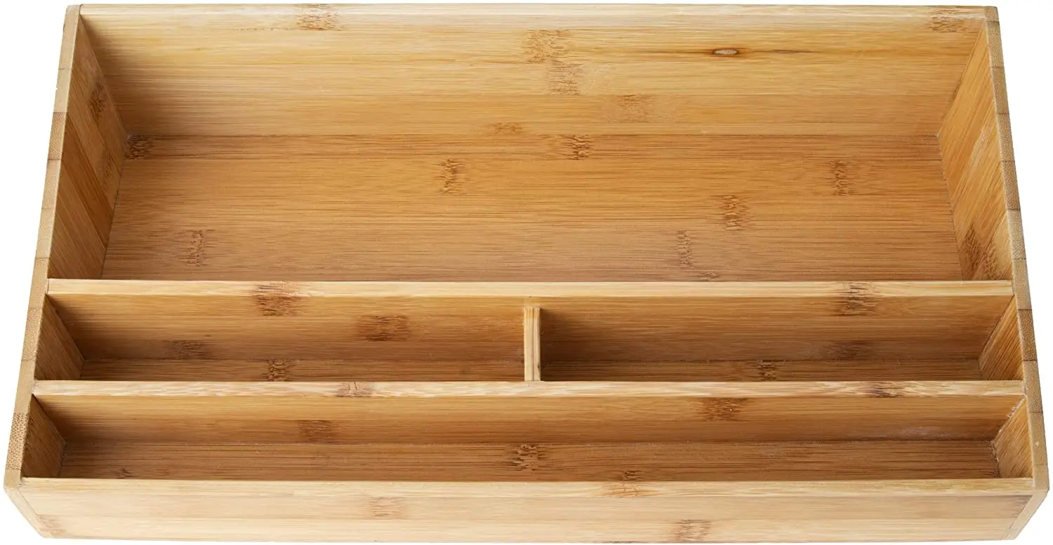 Bamboo Table Top Organizer Counter Table Bamboo Coffee Desk Organizer