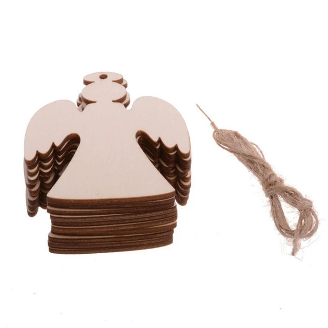 laser cut wood elk pieces natural wood shapes art craft for DIY christmas angel wooden tag