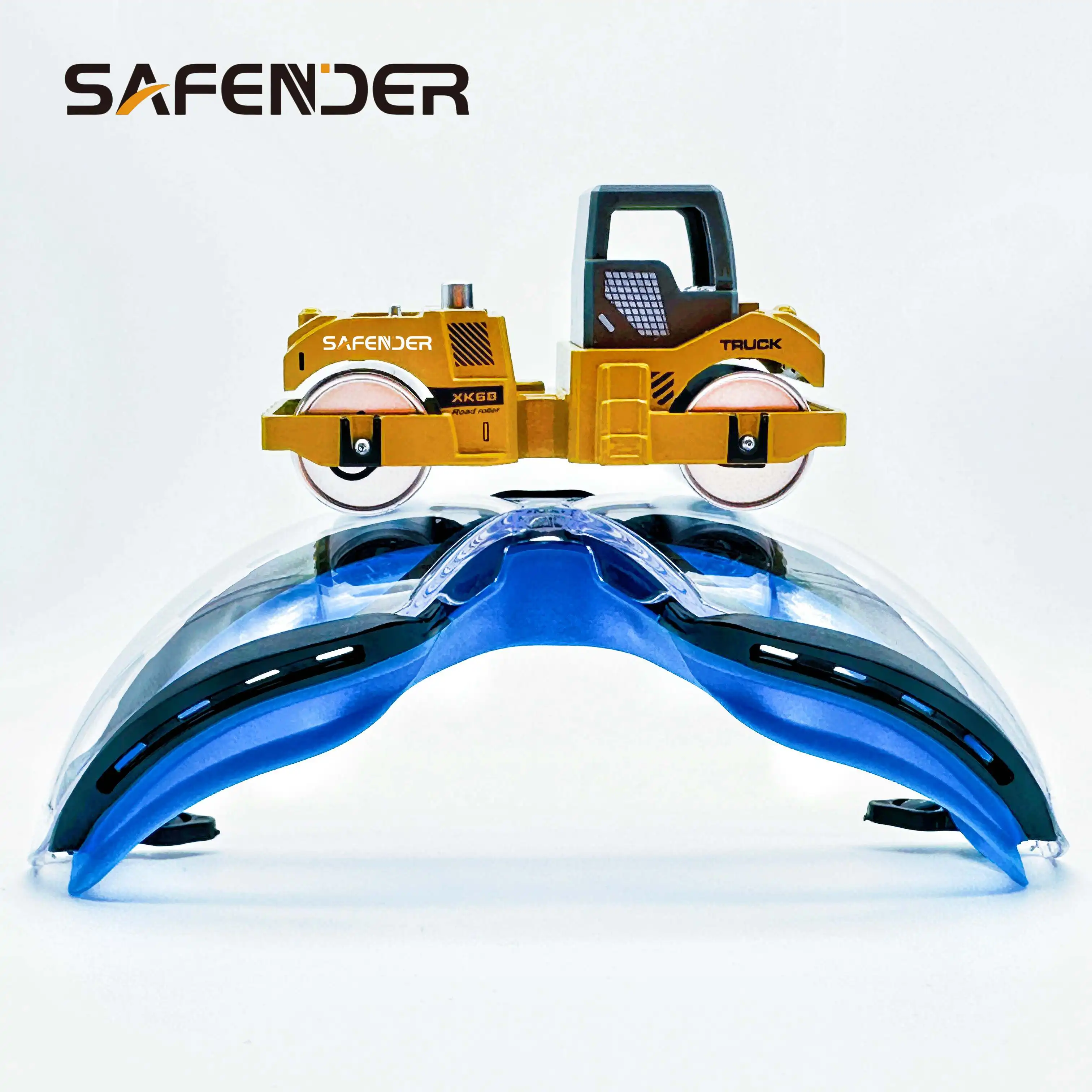 Hot Sell Blue TPE Rubber Frame Silicone Men Work Safety Goggles for Factory and Construction Field