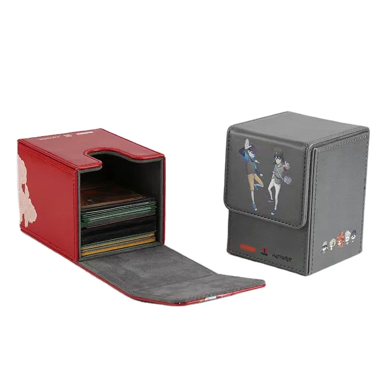 100 + Персонализированная мультяшная игровая коробка для карт TCG квадратная хранения
